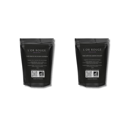 Coffret Duo Cure Minceur L’or rouge™ : 150 g Thé L'or Rouge + 150 g Thé Détox