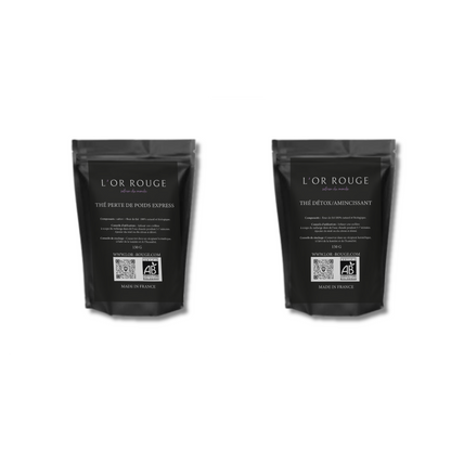 Coffret Duo Cure Minceur L’or rouge™ : 150 g Thé L'or Rouge + 150 g Thé Détox